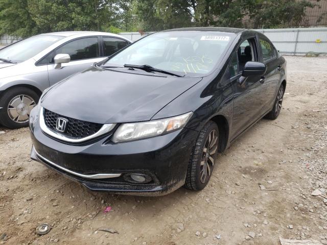 2HGFB2F9XFH517169 - 2015 HONDA CIVIC EXL Қара фото 2