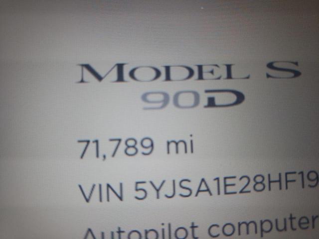 5YJSA1E28HF194585 - 2017 TESLA MODEL S Կարմիր լուսանկար 8