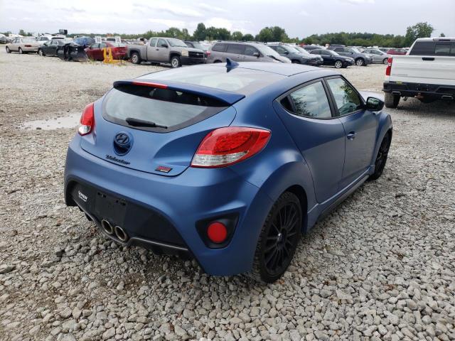 KMHTC6AE9GU257819 - 2016 HYUNDAI VELOSTER T BLUE photo 4