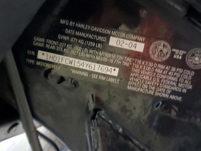1HD1FCW154Y617694 - 2004 HARLEY-DAVIDSON FLHTCUI 白色 照片 10