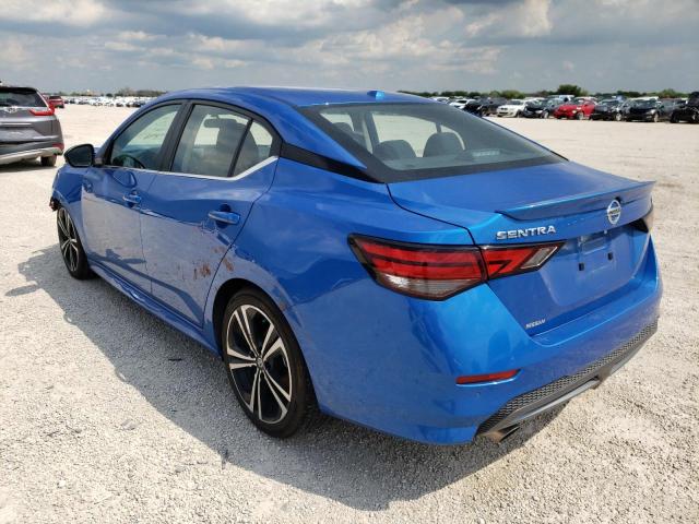 3N1AB8DV0LY256932 - 2020 NISSAN SENTRA SR BLUE photo 3