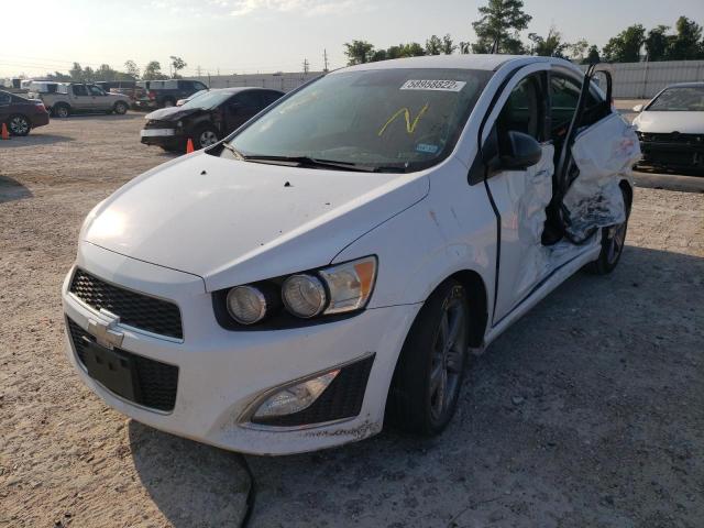 1G1JG5SB4E4182158 - 2014 CHEVROLET SONIC RS WHITE photo 2