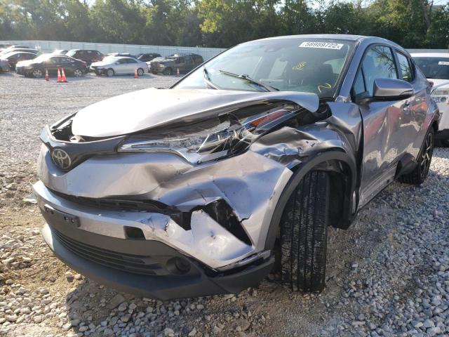 JTNKHMBXXK1055244 - 2019 TOYOTA C-HR XLE SILVER photo 2