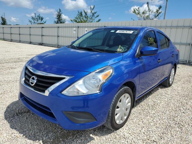 3N1CN7AP0GL843795 - 2016 NISSAN VERSA S BLUE photo 2