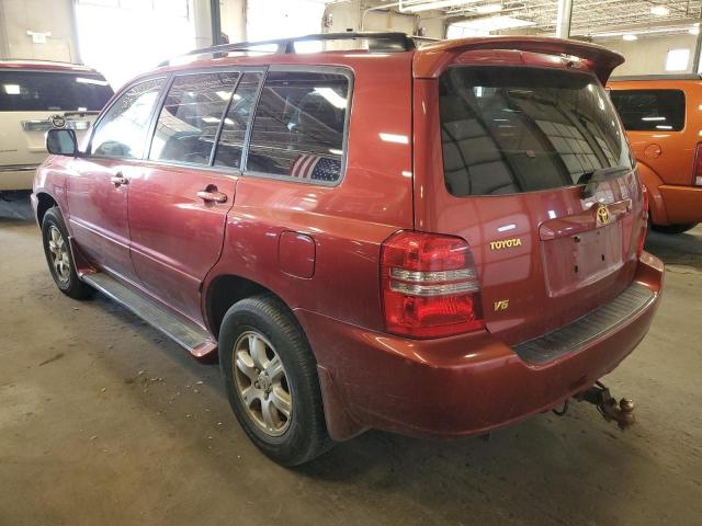 JTEHF21A420062505 - 2002 TOYOTA HIGHLANDER RED photo 3