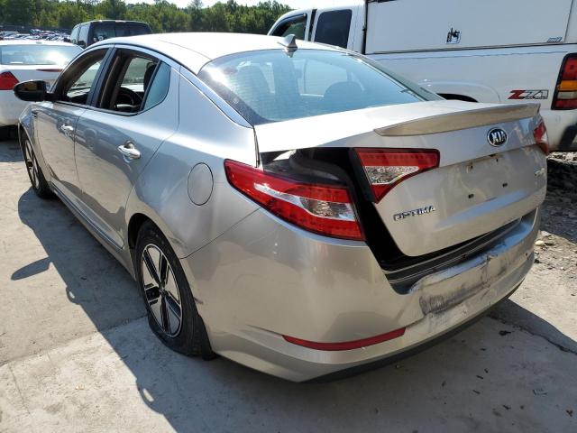 KNAGM4ADXC5026802 - 2012 KIA OPTIMA HYB SILVER photo 3