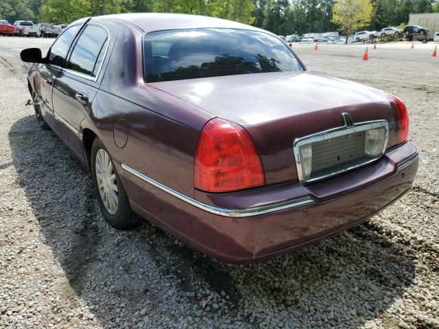 1LNHM82W23Y683330 - 2003 LINCOLN TOWN CAR S BURGUNDY photo 3