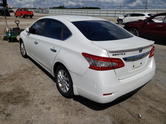 3N1AB7AP3FY327626 - 2015 NISSAN SENTRA S WHITE photo 3