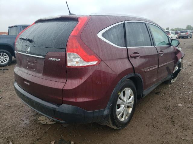 5J6RM4H79CL038716 - 2012 HONDA CR-V EXL MAROON photo 4