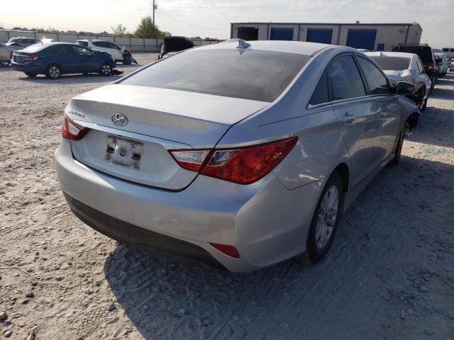 5NPEB4AC9EH903418 - 2014 HYUNDAI SONATA GLS SILVER photo 4