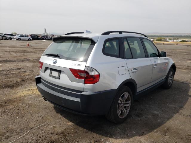 WBXPA93435WD09163 - 2005 BMW X3 3.0I SILVER photo 4