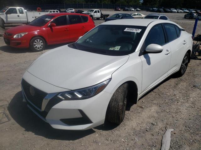 3N1AB8CV9NY217647 - 2022 NISSAN SENTRA SV WHITE photo 2