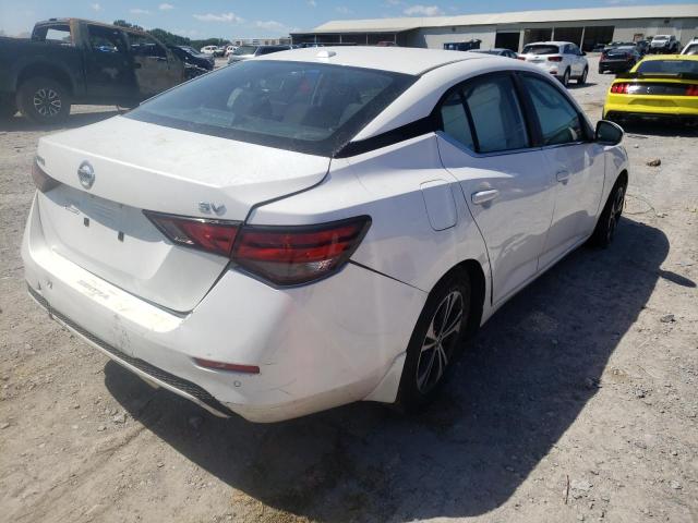 3N1AB8CV9NY217647 - 2022 NISSAN SENTRA SV WHITE photo 4