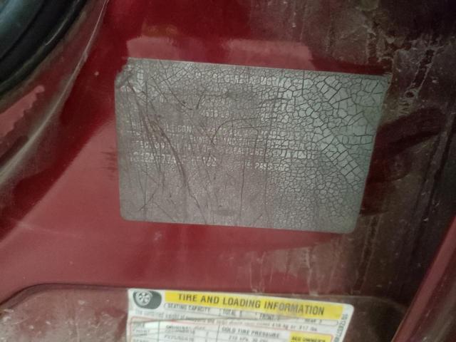 1G1ZK57749F165182 - 2009 CHEVROLET MALIBU LTZ მუქწითელი ფოტო 10