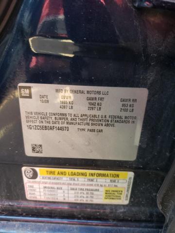 1G1ZC5EB0AF144970 - 2010 CHEVROLET MALIBU 1LT Көк фото 10