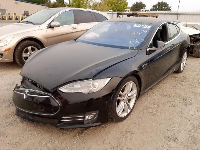 5YJSA1E12FF106912 - 2015 TESLA MODEL S Սև լուսանկար 2