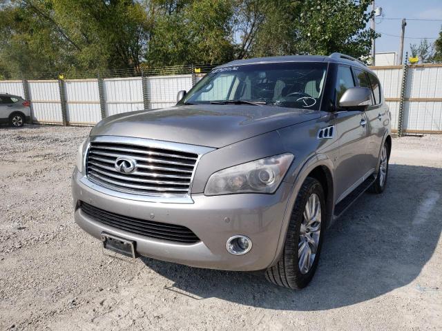 JN8AZ2NE1E9065702 - 2014 INFINITI QX80 GRAY photo 2