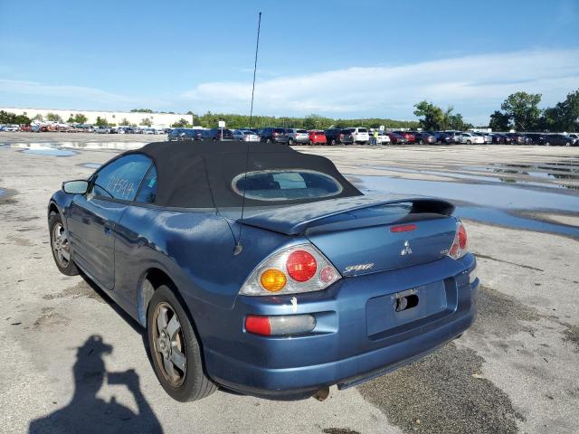 4A3AE45G93E121410 - 2003 MITSUBISHI ECLIPSE GS BLUE photo 3