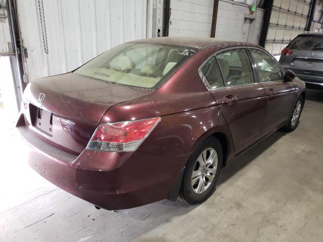 JHMCP26409C012917 - 2009 HONDA ACCORD LXP BURGUNDY photo 4