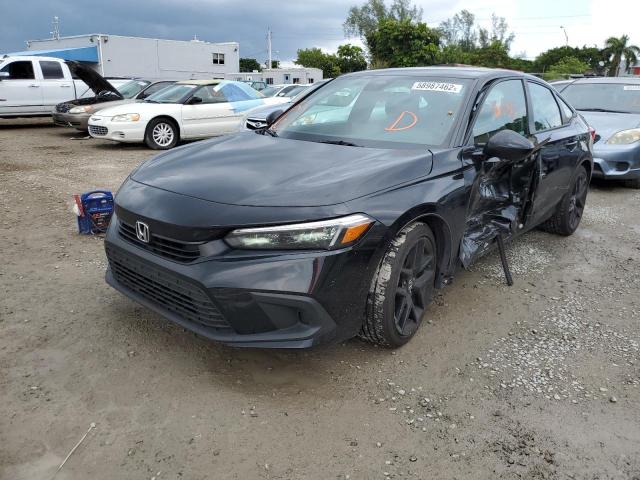 2HGFE2F55NH537221 - 2022 HONDA CIVIC SPOR BLACK photo 2