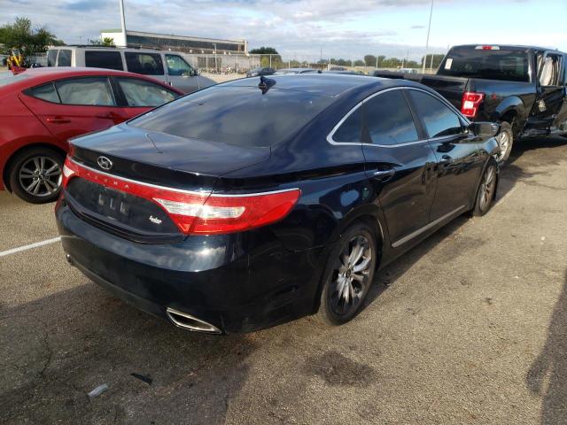 KMHFG4JG7CA127962 - 2012 HYUNDAI AZERA GLS BLUE photo 4