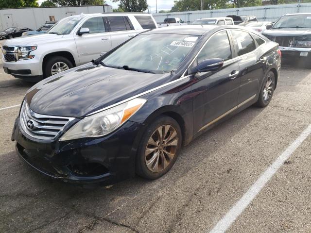 KMHFG4JG7CA127962 - 2012 HYUNDAI AZERA GLS BLUE photo 9