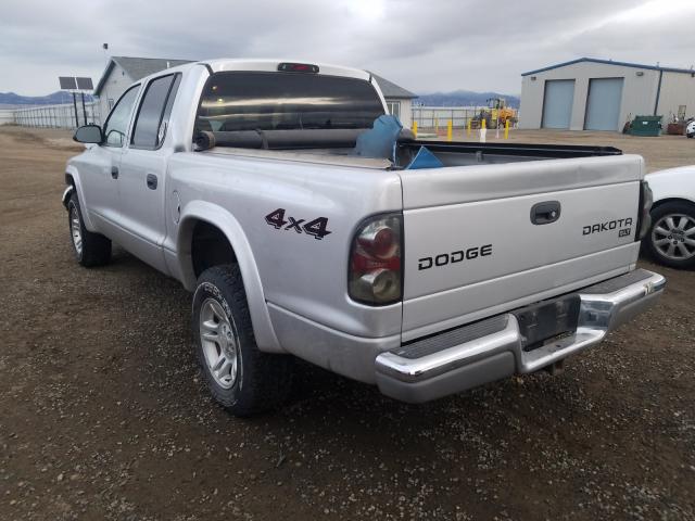 1D7HG48N34S716543 - 2004 DODGE DAKOTA QUA SILVER photo 3