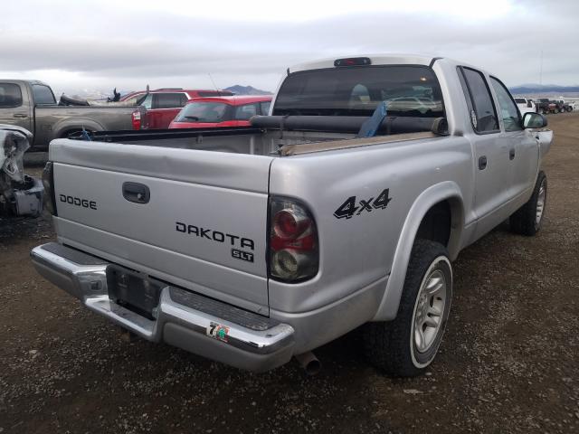 1D7HG48N34S716543 - 2004 DODGE DAKOTA QUA SILVER photo 4