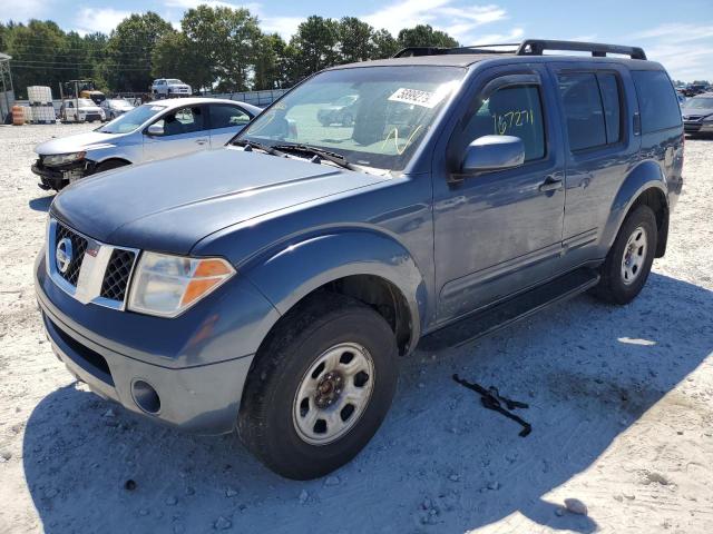 5N1AR18U65C711923 - 2005 NISSAN PATHFINDER BLUE photo 2