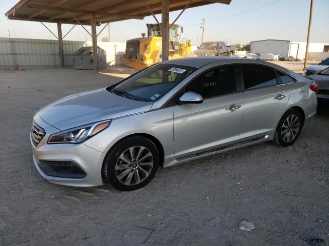 5NPE34AF0FH124949 - 2015 HYUNDAI SONATA SPO SILVER photo 1