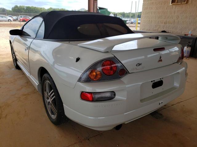 4A3AE75H23E030411 - 2003 MITSUBISHI ECLIPSE SP WHITE photo 3