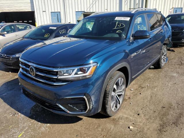 1V2CR2CA5MC558108 - 2021 VOLKSWAGEN ATLAS SEL BLUE photo 2