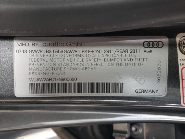 WUAW2AFC1EN900690 - 2014 AUDI RS7 GRAY photo 10