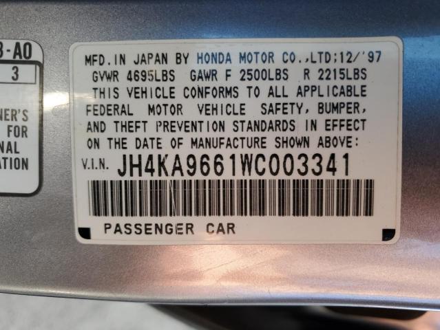 JH4KA9661WC003341 - 1998 ACURA 3.5RL SILVER photo 10