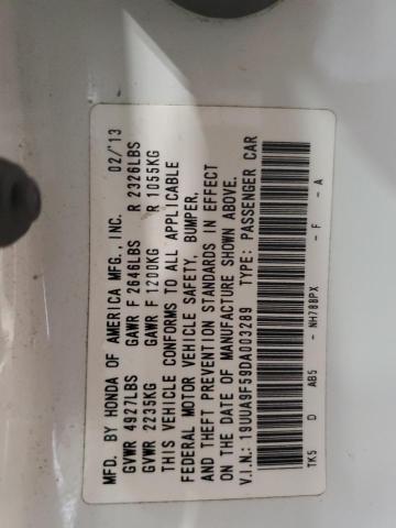 19UUA9F59DA003289 - 2013 ACURA TL TECH WHITE photo 10