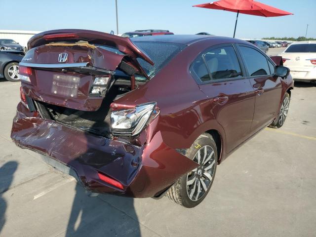 19XFB2F9XFE035005 - 2015 HONDA CIVIC EXL Burgund zdjęcie 4