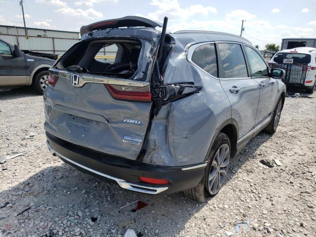 5J6RT6H90NL020768 - 2022 HONDA CR-V TOURI BLUE photo 4