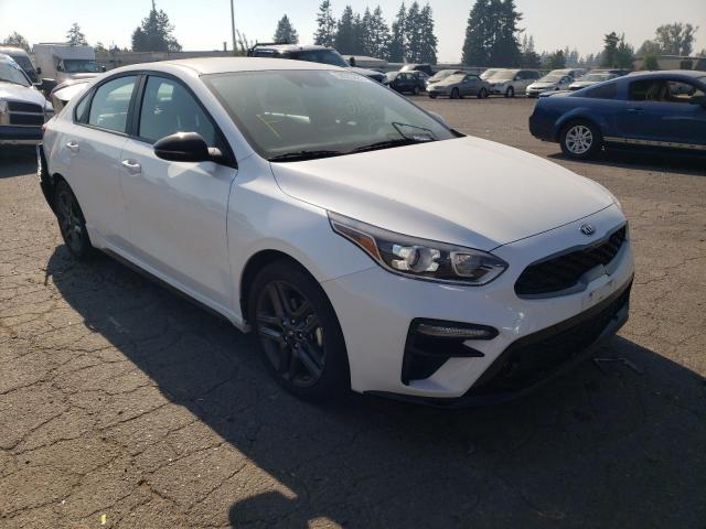 3KPF34AD5ME348609 - 2021 KIA FORTE GT L WHITE photo 1