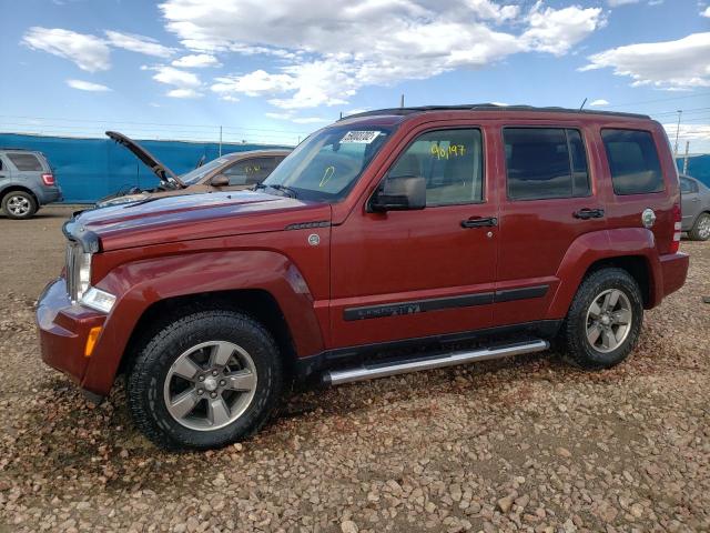 1J8GN28K18W244825 - 2008 JEEP LIBERTY SP BURGUNDY photo 2