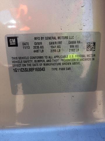 1G11C5SL8EF160043 - 2014 CHEVROLET MALIBU 1LT ბეჟი ფოტო 10