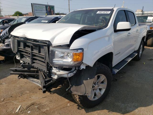 1GTG6CE31G1360383 - 2016 GMC CANYON SLE WHITE photo 2