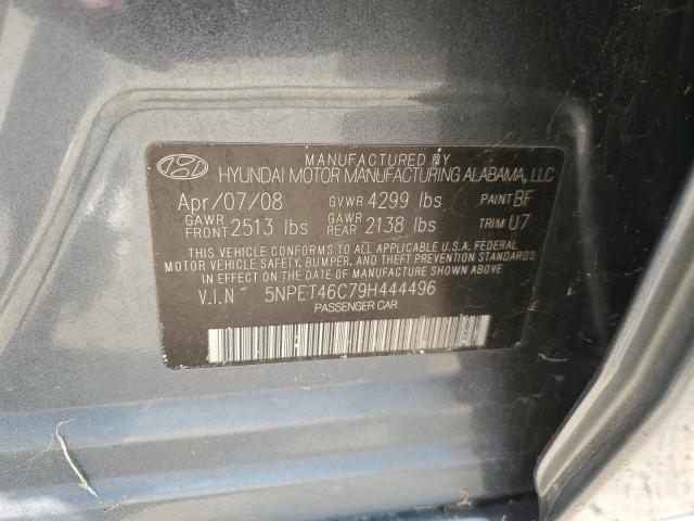 5NPET46C79H444496 - 2009 HYUNDAI SONATA GLS  photo 10