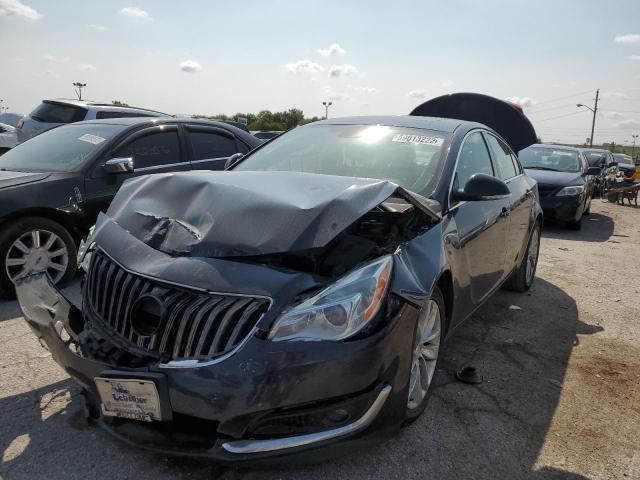 2G4GK5EX8F9296715 - 2015 BUICK REGAL BLUE photo 2