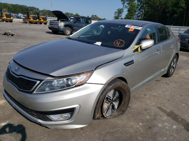 KNAGM4ADXB5004183 - 2011 KIA OPTIMA HYB SILVER photo 2