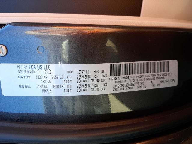 2C4RC1GG9JR357773 - 2018 CHRYSLER PACIFICA L GRAY photo 10