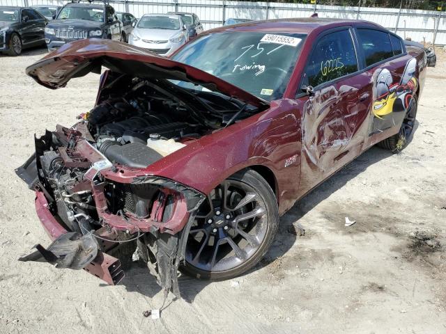 2C3CDXGJ6LH120494 - 2020 DODGE CHARGER SC BURGUNDY photo 2