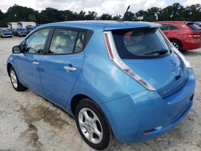 1N4AZ0CP8DC417251 - 2013 NISSAN LEAF S BLUE photo 3