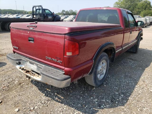 1GCDT19X238182160 - 2003 CHEVROLET S TRUCK S1 RED photo 4