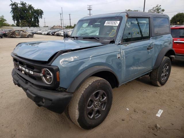 1FMDE5AH1NLB02879 - 2022 FORD BRONCO BAS BLUE photo 2