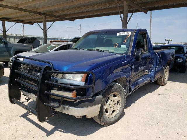 1GCEC14TX3Z252734 - 2003 CHEVROLET 1500 BLUE photo 2